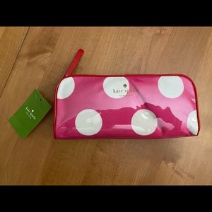 Kate Spade Small Polka Dot Cosmetic Bag, NWT